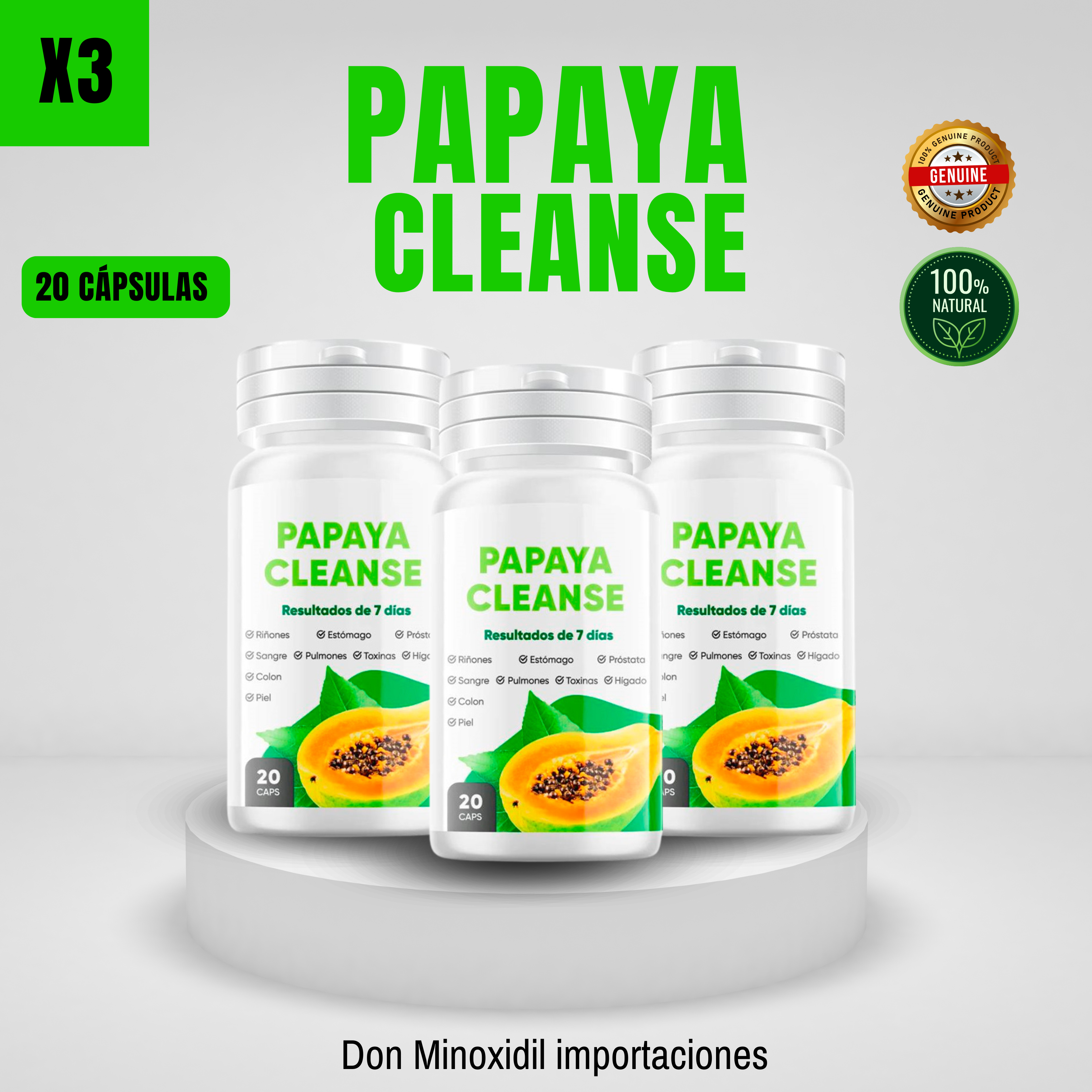 PAPAYA CLEANSE X3 - CAPSULAS