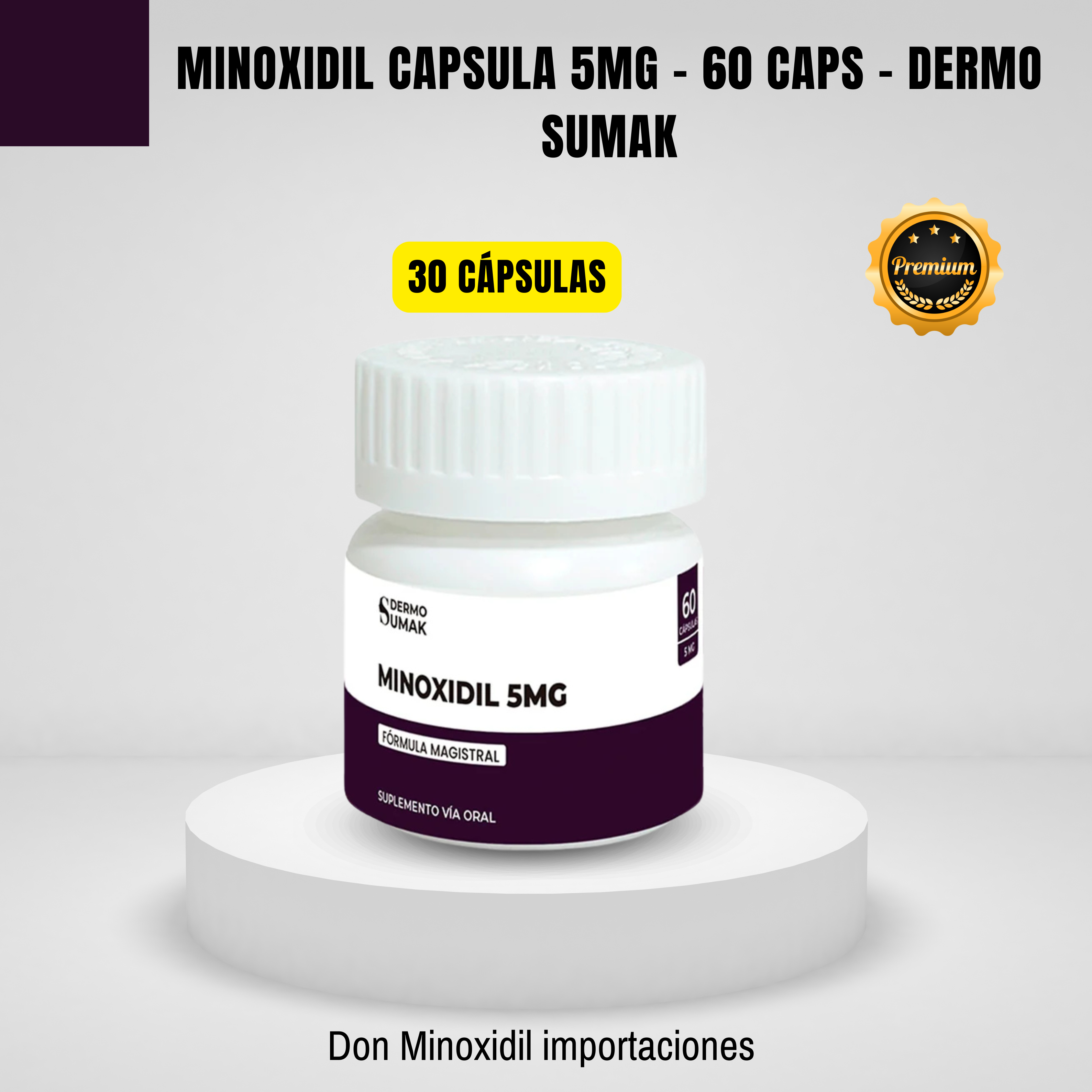 MINOXIDIL CAPSULA 5MG - 60 CAPS