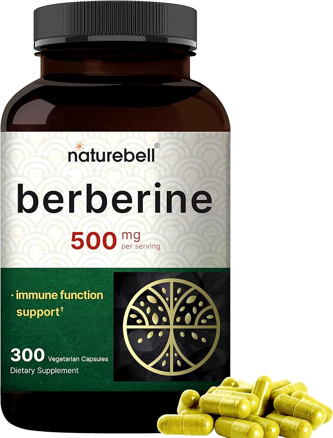 Suplemento de berberina de 500 mg, 300 cápsulas vegetales