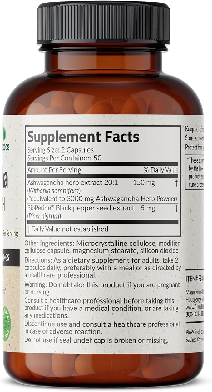 Futurebiotics Ashwagandha - 100 capsulas