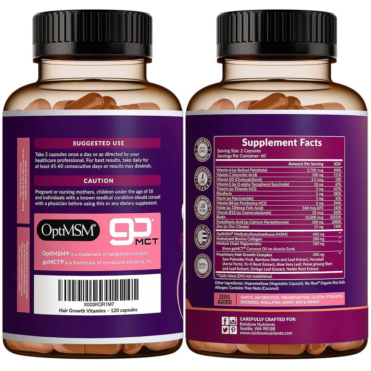 biotina 10,000mcg, callagen